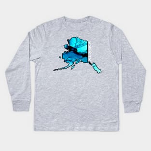 Blue Alaska Kids Long Sleeve T-Shirt